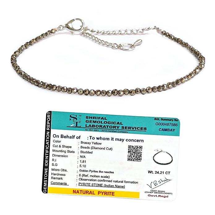Raw Pyrite Anklet