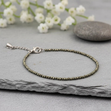 Raw Pyrite Anklet