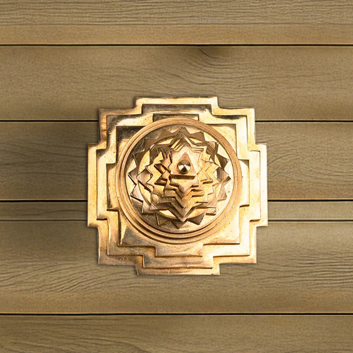 Maha Meru Shree Yantra Original - Authentic Brass Yantra for Health, Wealth, and Prosperity Enhancement