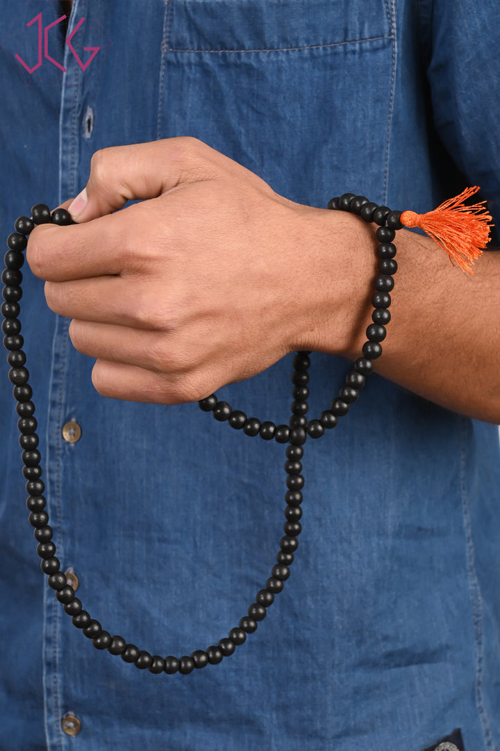 Original Karungali Malai 108-Beads Ebony Wood with Govt. Certified